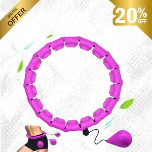 Custom Knots Weighted Smart Hula Hoop for Adults Fitness Waist Slimming